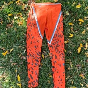 red print Adidas x Stella Mcartney leggings
